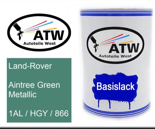 Land-Rover, Aintree Green Metallic, 1AL / HGY / 866: 500ml Lackdose, von ATW Autoteile West.